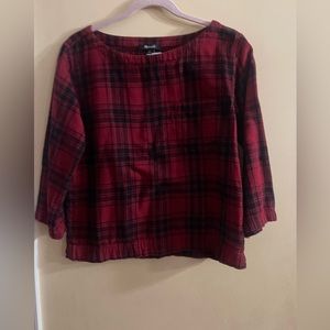 Madewell flannel plaid flannel shirt, EUC